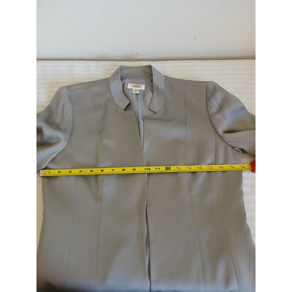 Talbots Women's Blazer Silk Blend Grey Size 8 Office Career - Picture 13 of 16
